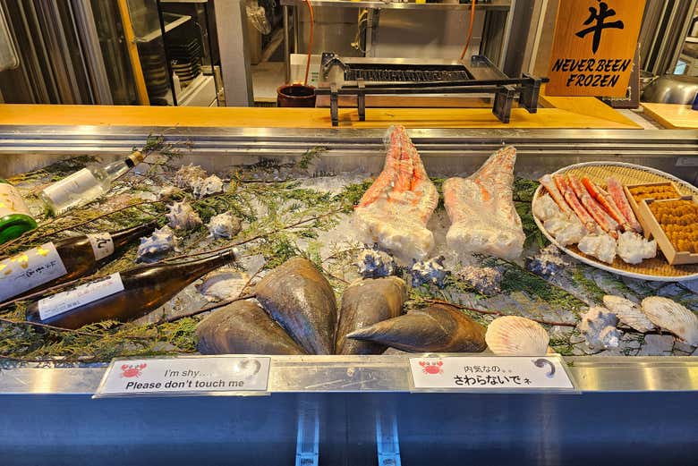 Uma das barracas do mercado de Tsukiji